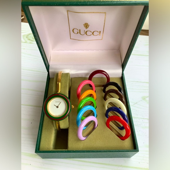 Gucci interchangeable bezel watch w/ original box🌸🌺🌼 - Picture 10 of 10